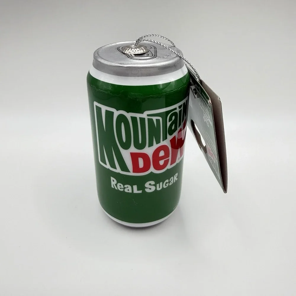 NEW Mountain Dew Real Sugar‎ Holiday Decoupage Ornament By Ruz, 4 Inches Tall